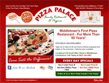 Tablet Screenshot of middletownpizzapalace.com